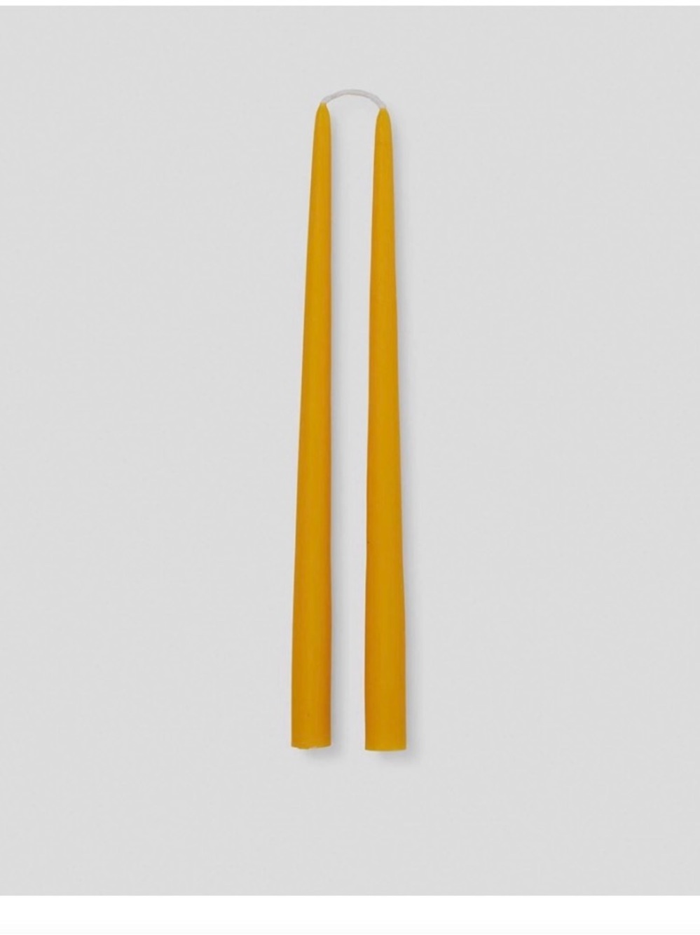 Honey I'm Home Beeswax Taper Candles - Yellow; Set of 2